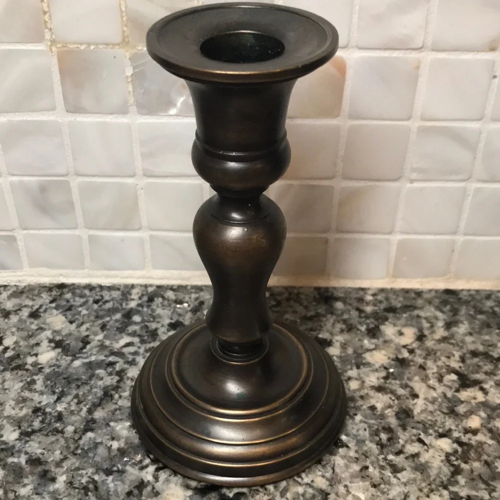 Restoration Hardware candle stick bronze
